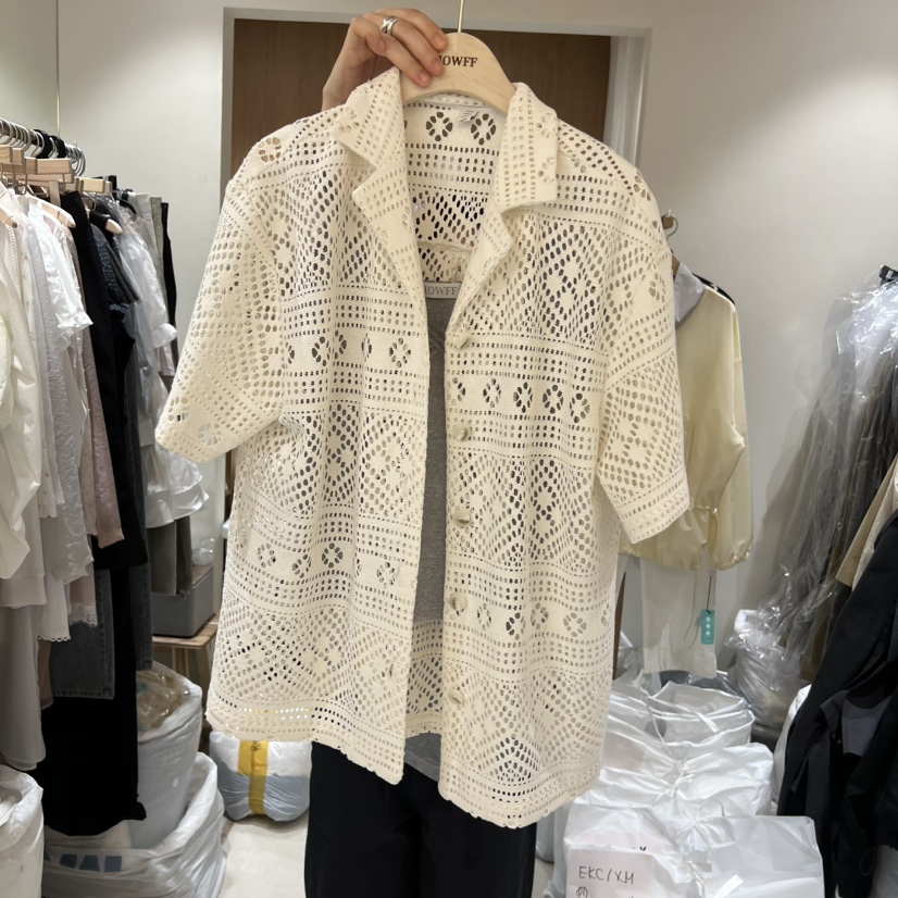 HOWFF韓國代購女裝新品熱賣人氣職業推薦休閑26春夏襯衫蕾絲衫HOWFF襯衫/蕾絲衫圖色1