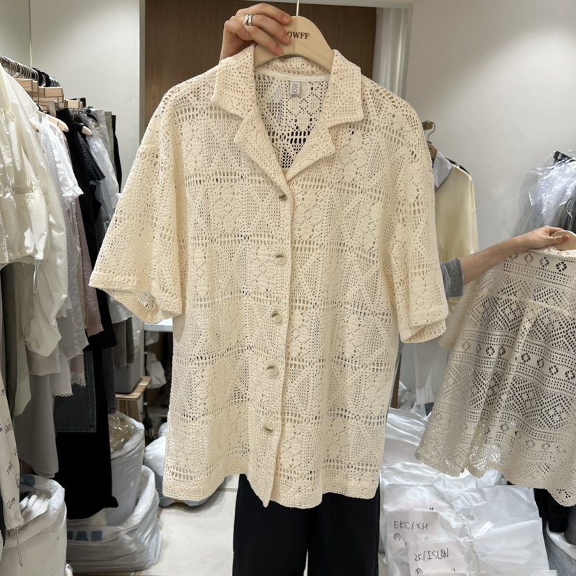 HOWFF韓國代購女裝新品熱賣人氣職業推薦休閑26春夏襯衫蕾絲衫HOWFF襯衫/蕾絲衫圖色2