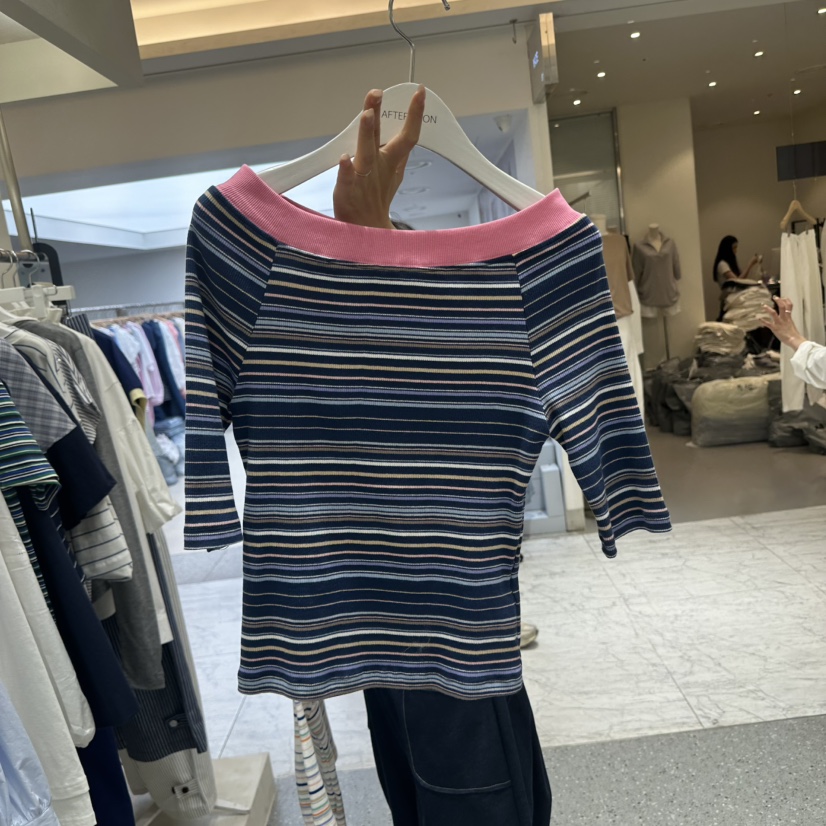 AFTERNOON韓國直郵實拍女士新款休閑人氣26春夏職業時尚T恤AFTERNOONT恤圖色1