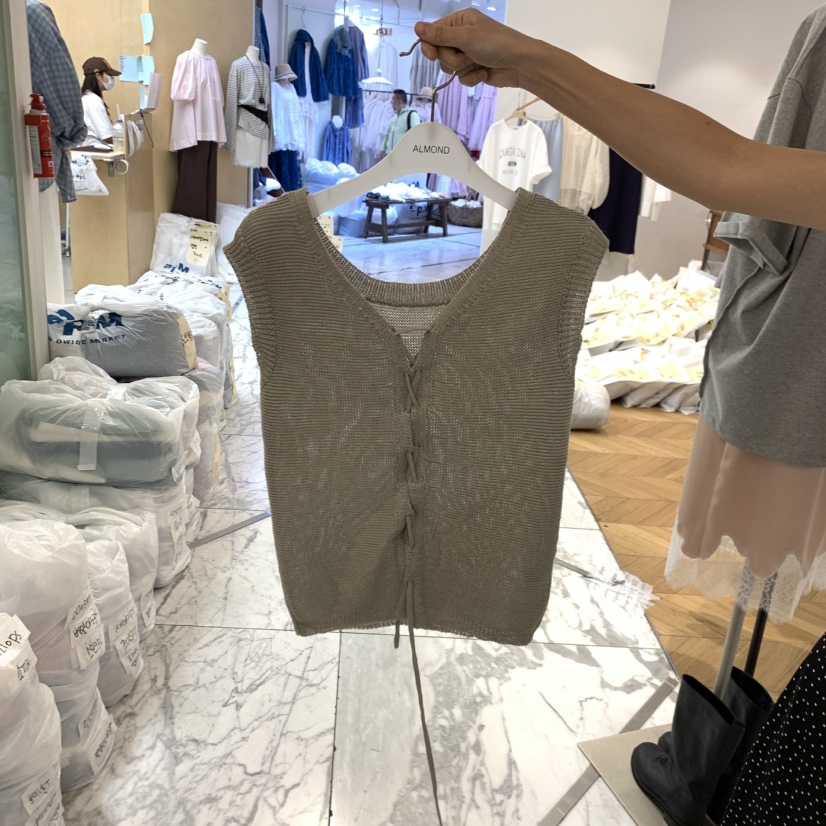 ALMOND韓國東大門直郵女裝新品熱賣推薦26春夏時尚吊帶背心ALMOND吊帶/背心