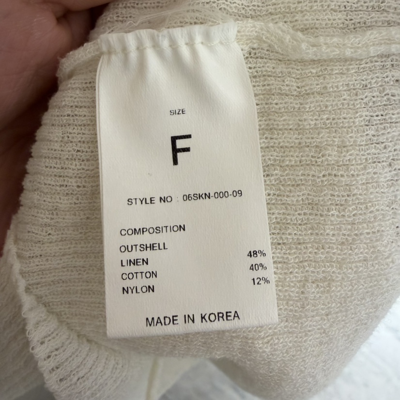 WIDA-P/RENEJ韓國東大門直郵女裝新款人氣針織衫亞麻開衫羅紋WIDA-P/RENEJ針織衫