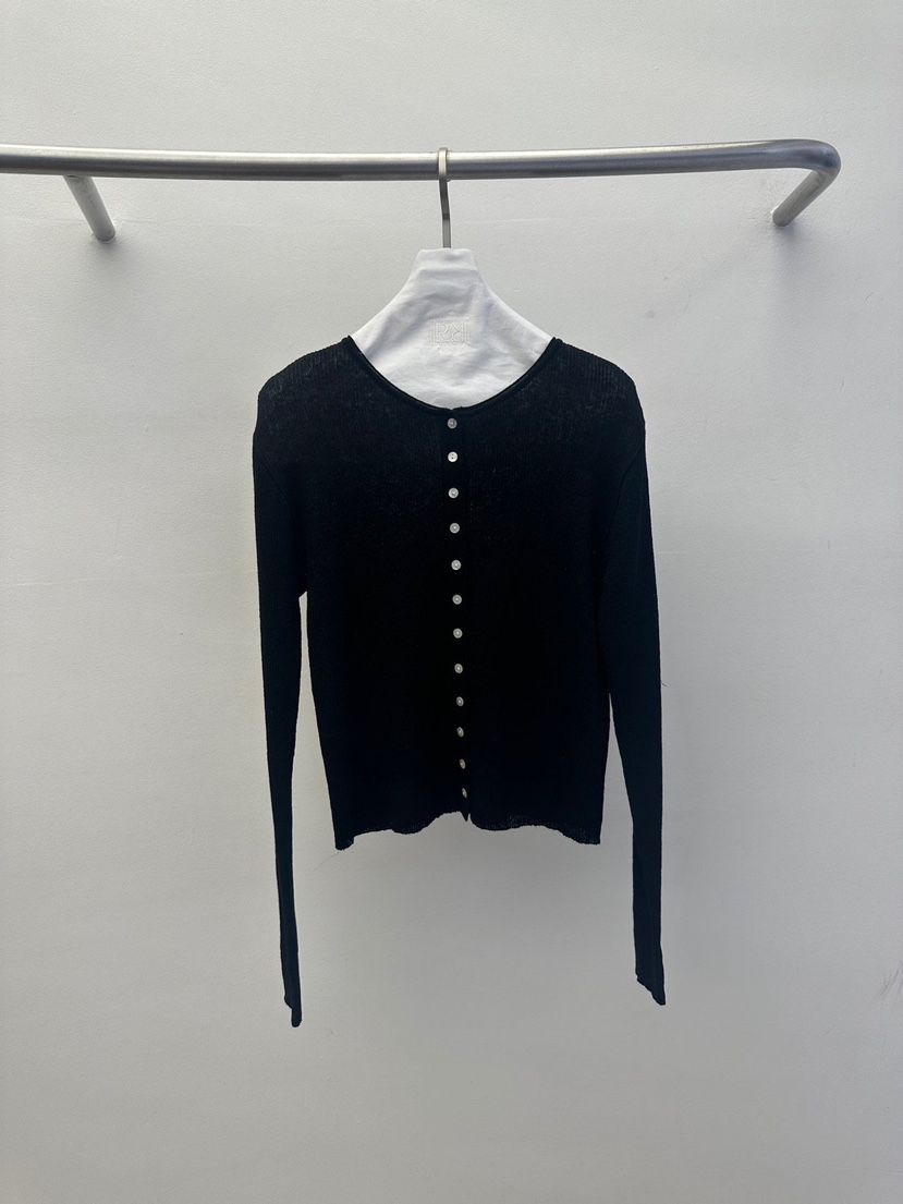 WIDA-P/RENEJ韓國東大門直郵女裝新款人氣針織衫亞麻開衫羅紋WIDA-P/RENEJ針織衫圖色3