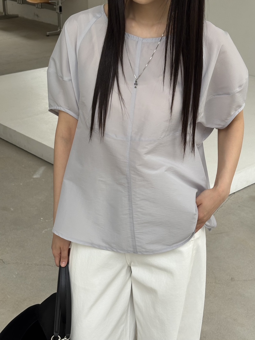 Verbena韓國直郵女裝新品熱賣推薦休閑襯衫蕾絲衫泡泡袖鏤空Verbena襯衫/蕾絲衫