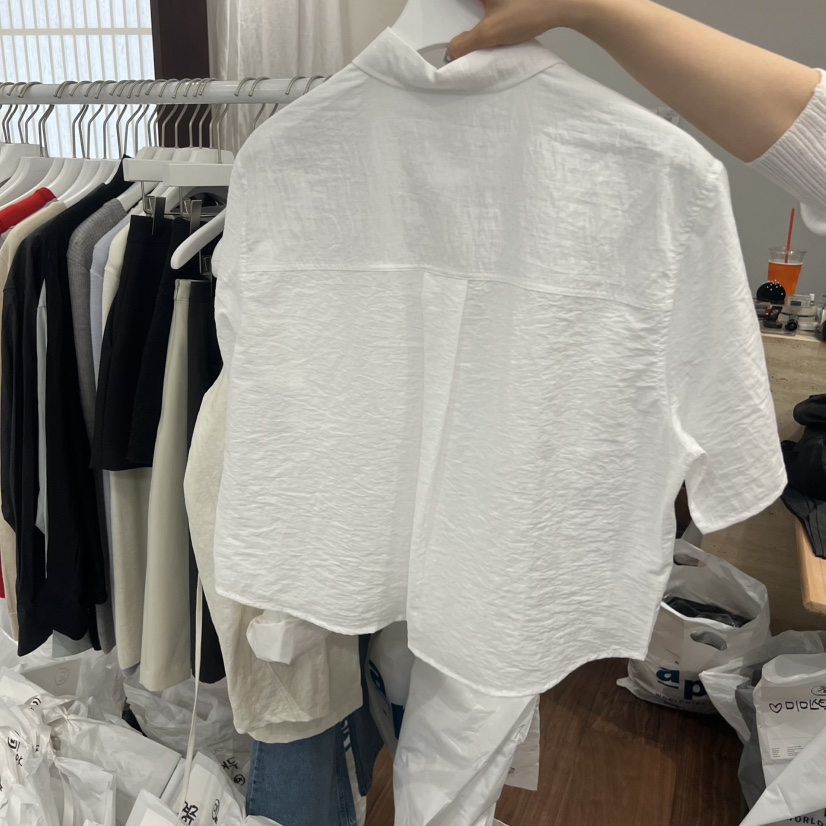 UNDERSTANDING韓國東大門直郵女士新款26春夏襯衫蕾絲衫雙口袋UNDERSTANDING襯衫/蕾絲衫