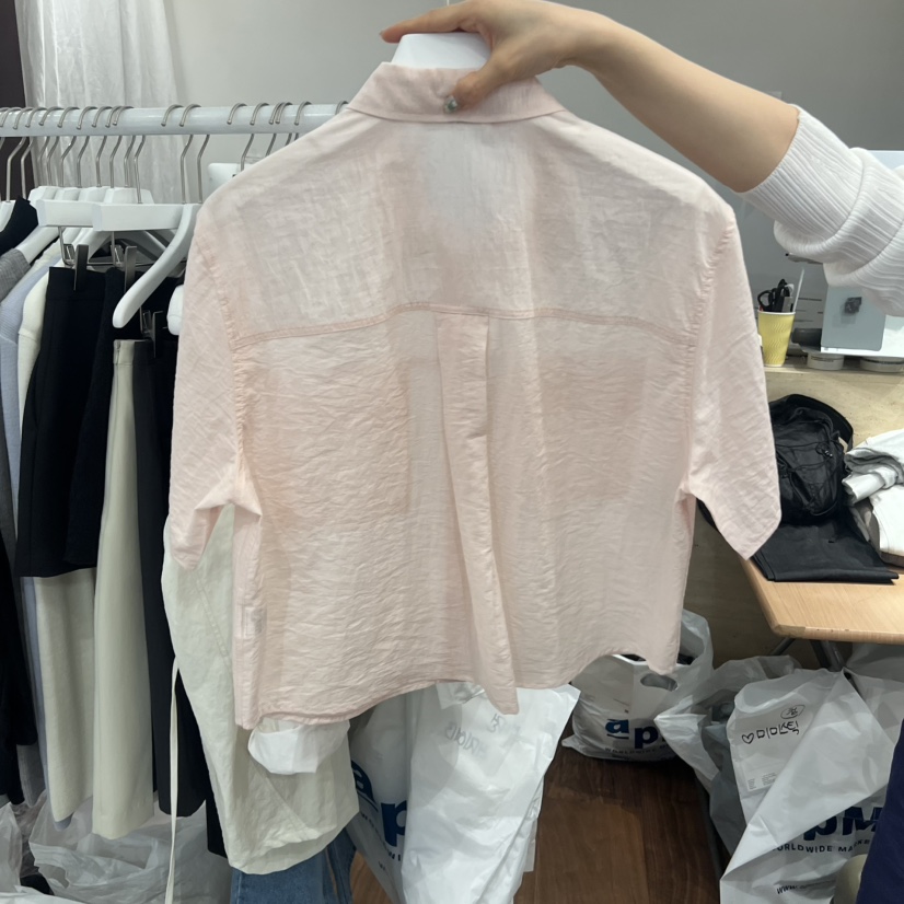 UNDERSTANDING韓國東大門直郵女士新款26春夏襯衫蕾絲衫雙口袋UNDERSTANDING襯衫/蕾絲衫