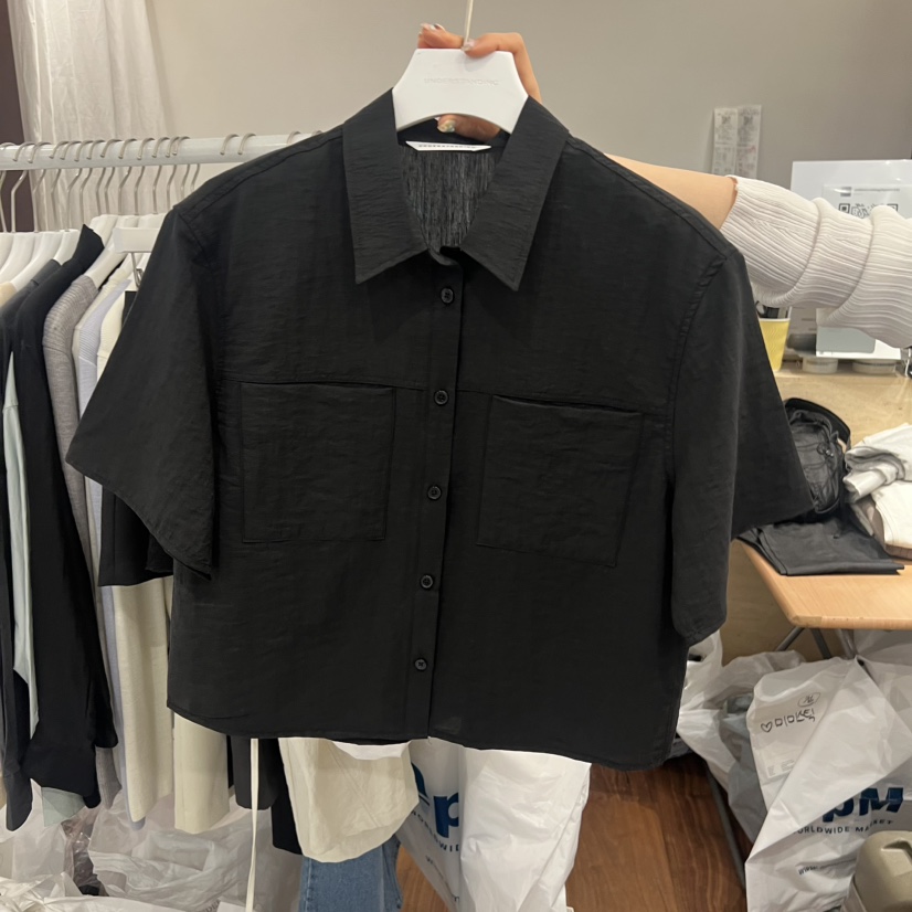 UNDERSTANDING韓國東大門直郵女士新款26春夏襯衫蕾絲衫雙口袋UNDERSTANDING襯衫/蕾絲衫圖色4