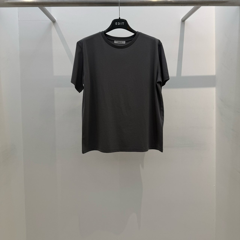 EDIT韓國代購女士新款休閑熱賣26春夏職業人氣時尚推薦T恤EDITT恤圖色2墨色