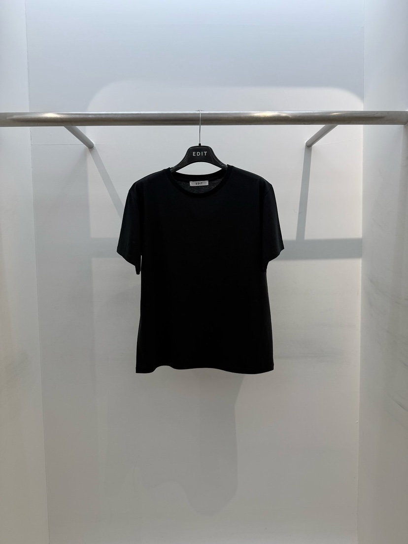 EDIT韓國代購女士新款休閑熱賣26春夏職業人氣時尚推薦T恤EDITT恤圖色4黑色
