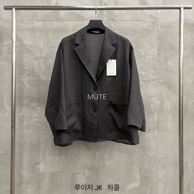 MUTE-P韓國代購女士新品26春夏熱賣推薦人氣時尚職業夾克MUTE夾克圖色3墨色