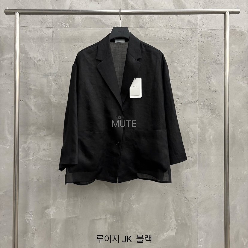 MUTE-P韓國代購女士新品26春夏熱賣推薦人氣時尚職業夾克MUTE夾克圖色4黑色