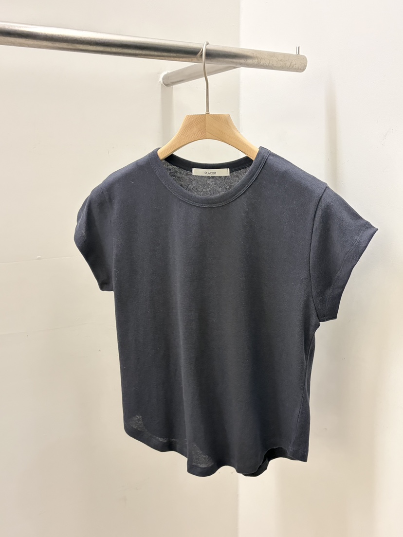 REGULARLY/PLACOR韓國直郵實拍女士新品26春夏職業休閑T恤REGULARLY/PLACORT恤圖色2墨色