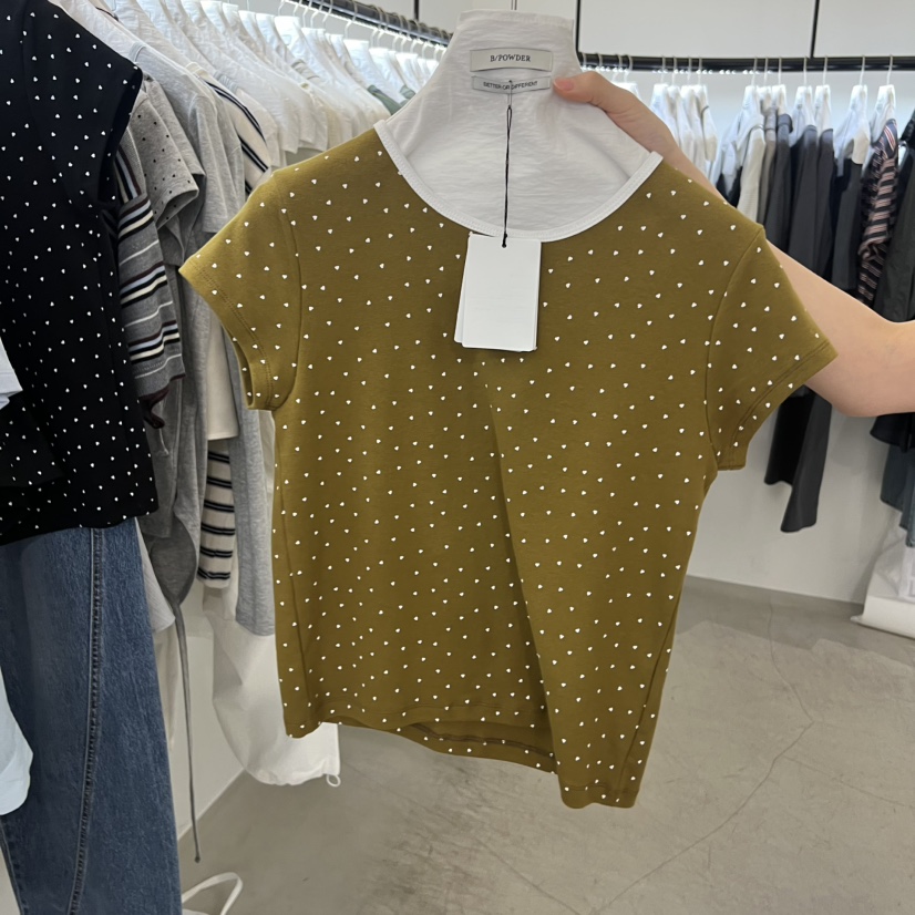 BAKING POWDER韓國直郵女裝新款26春夏推薦時尚職業T恤圓點BAKING POWDERT恤圖色2