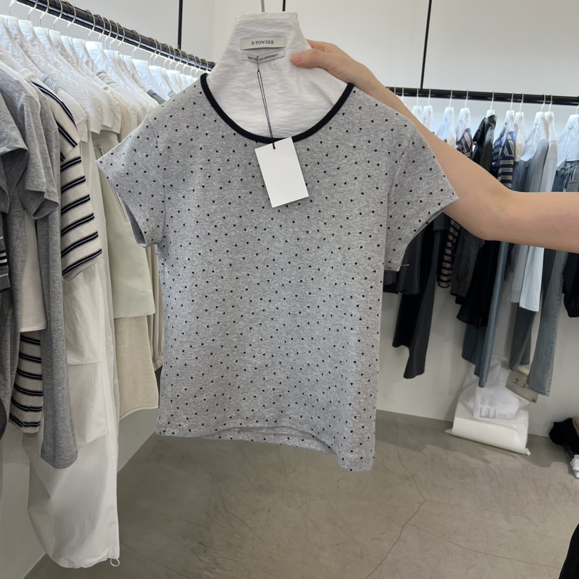 BAKING POWDER韓國直郵女裝新款26春夏推薦時尚職業T恤圓點BAKING POWDERT恤圖色3