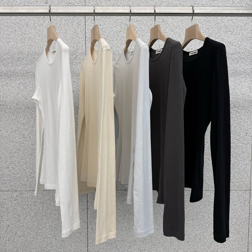 AT THE BAGEL韓國東大門代購女士新款休閑推薦人氣長袖T恤AT THE BAGEL長袖T恤