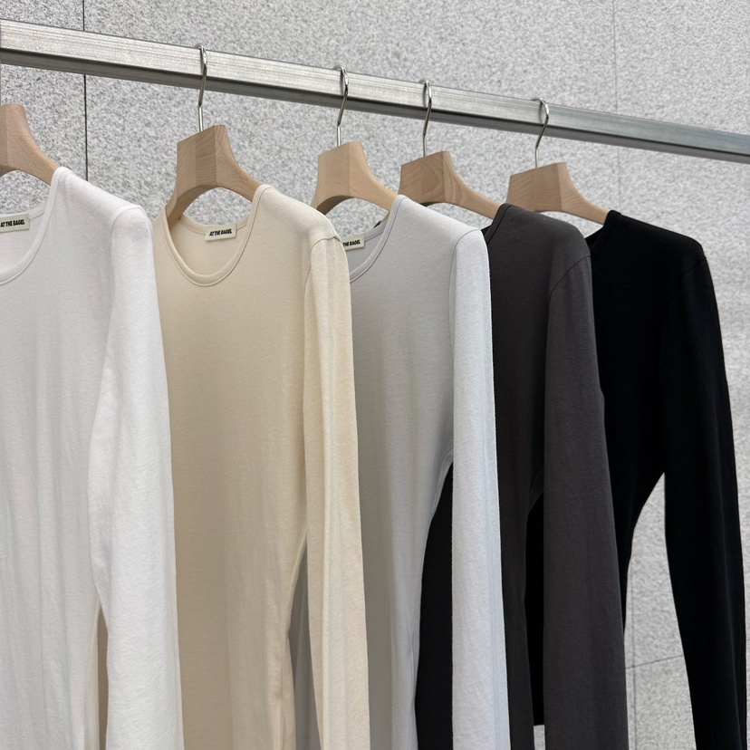 AT THE BAGEL韓國東大門代購女士新款休閑推薦人氣長袖T恤AT THE BAGEL長袖T恤