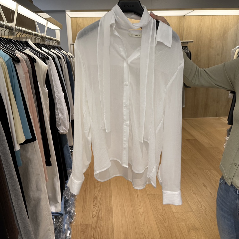 LEFANCY韓國直郵女裝新品時尚休閑熱賣26春夏職業襯衫蕾絲衫LEFANCY襯衫/蕾絲衫圖色1