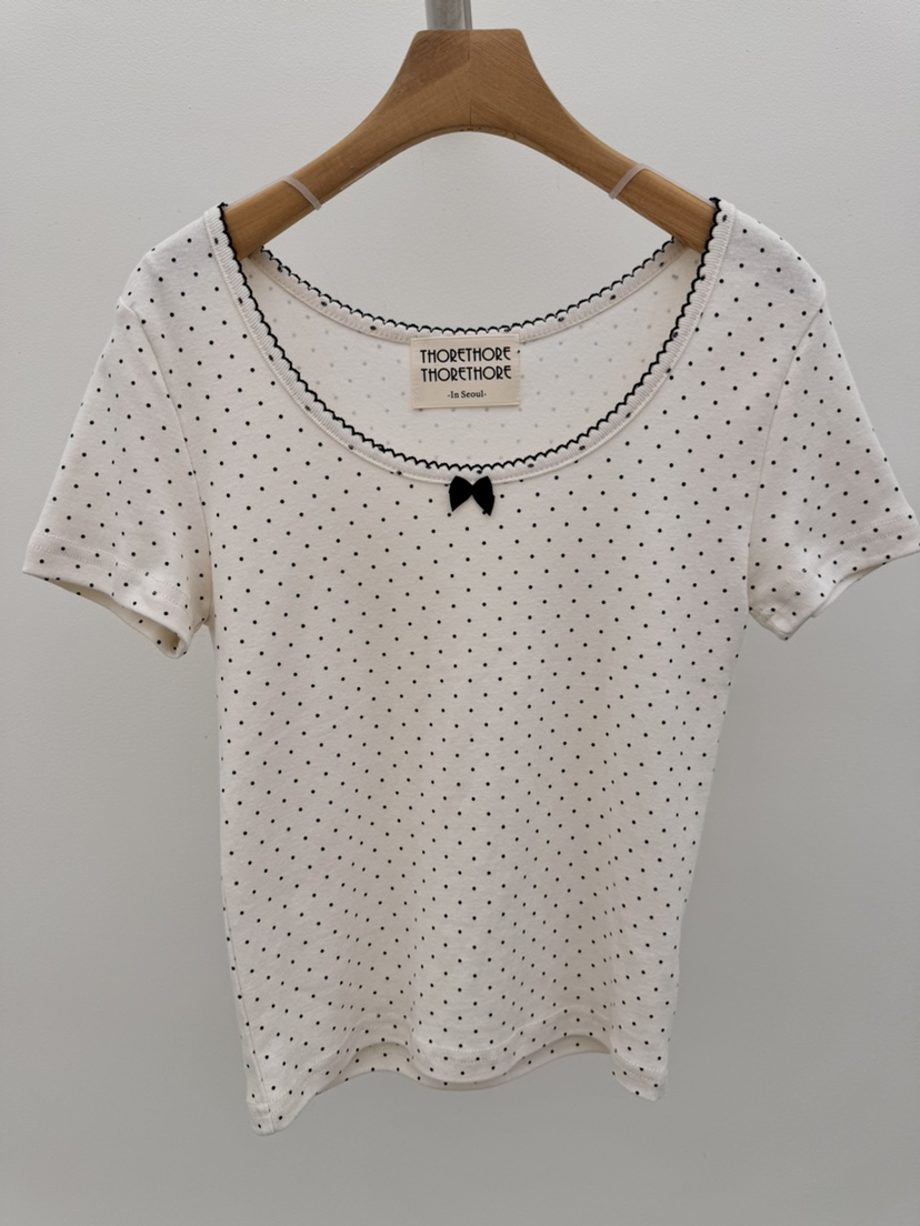 THORE韓國直郵實拍女士新品時尚26春夏推薦人氣熱賣職業T恤THORET恤圖色1