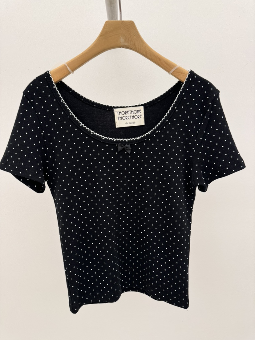 THORE韓國直郵實拍女士新品時尚26春夏推薦人氣熱賣職業T恤THORET恤圖色2