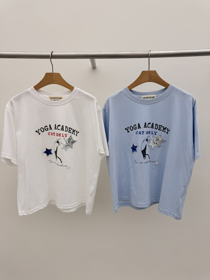 THORE韓國直郵實拍女裝新品時尚26春夏職業休閑人氣推薦T恤THORET恤