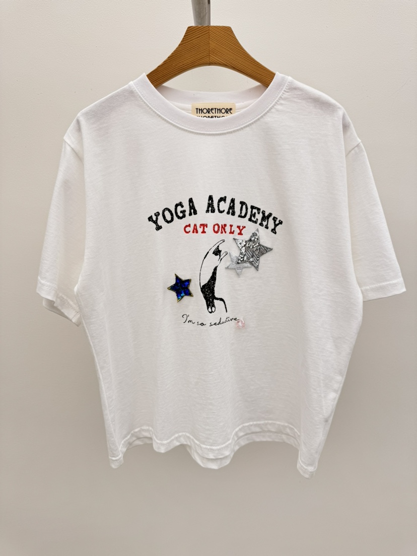 THORE韓國直郵實拍女裝新品時尚26春夏職業休閑人氣推薦T恤THORET恤圖色1