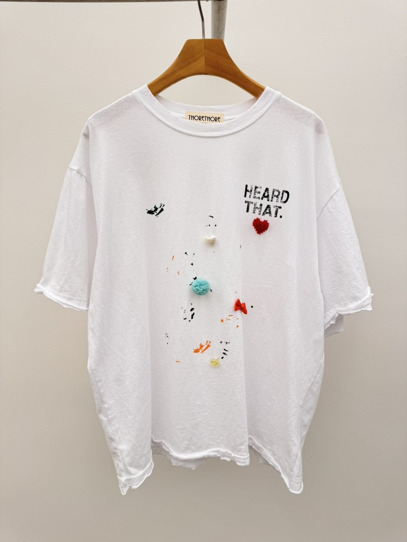 THORE韓國東大門直郵女士新品休閑熱賣人氣26春夏職業T恤THORET恤圖色1