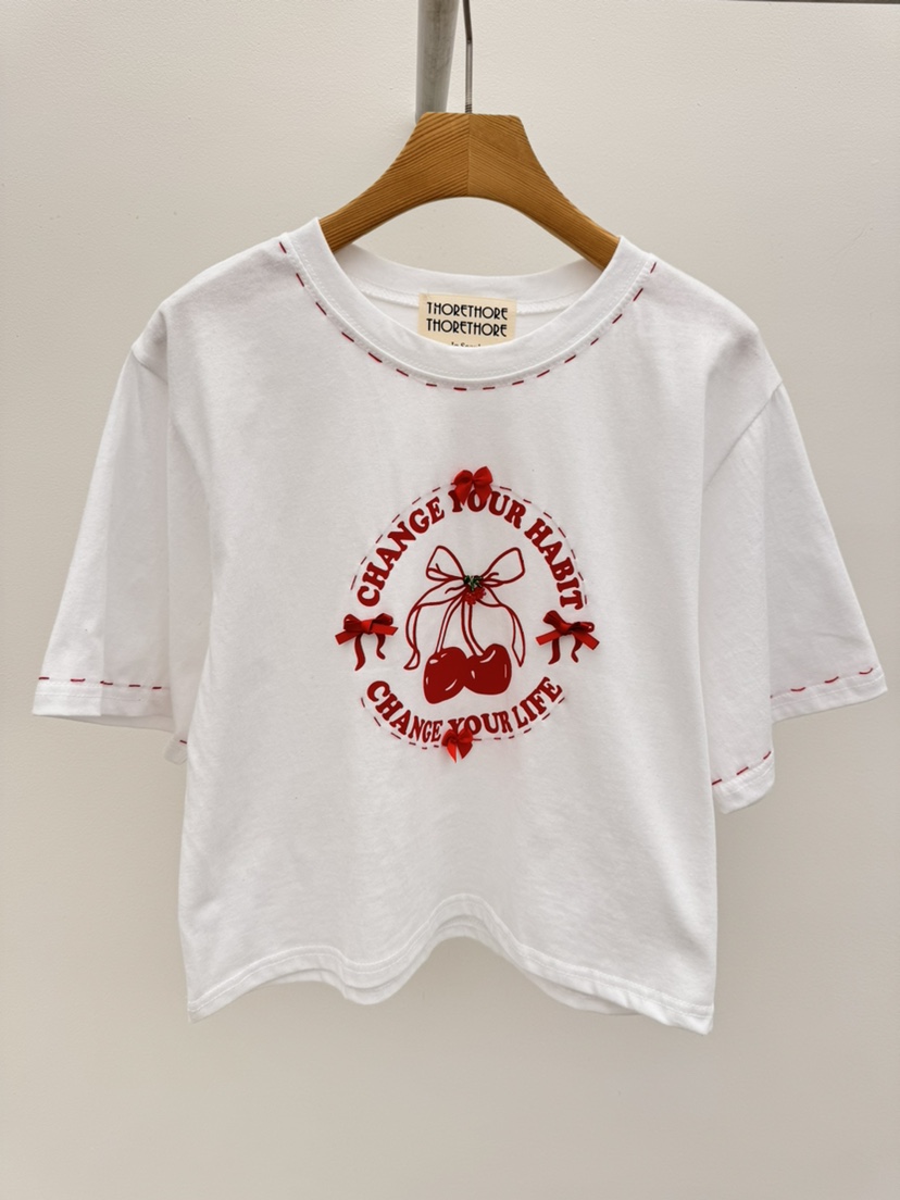 THORE韓國直郵實拍女士新款人氣26春夏時尚推薦休閑熱賣T恤THORET恤圖色1
