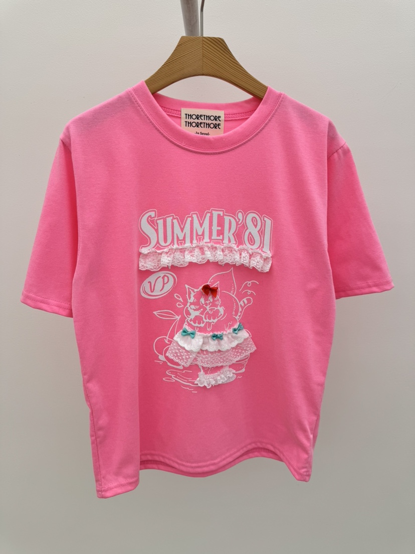 THORE韓國代購女裝新品時尚人氣職業推薦休閑26春夏熱賣T恤THORET恤圖色2