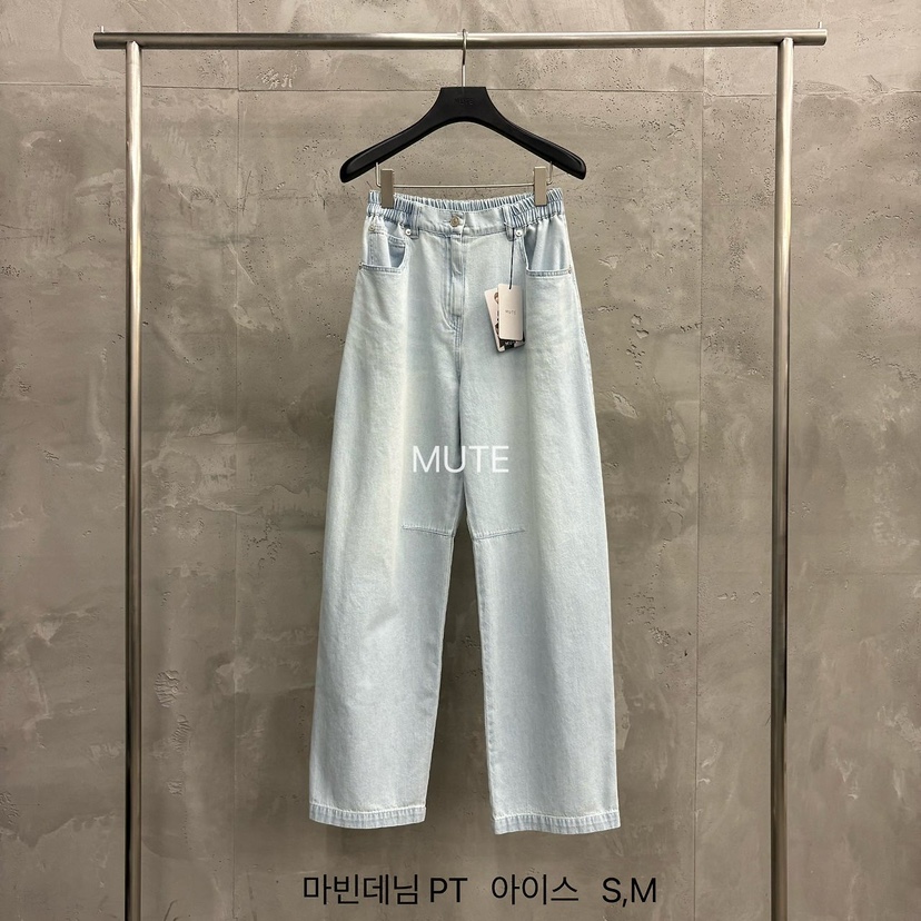 MUTE-P韓國東大門代購女裝新品休閑熱賣時尚職業26春夏牛仔褲MUTE牛仔褲圖色1