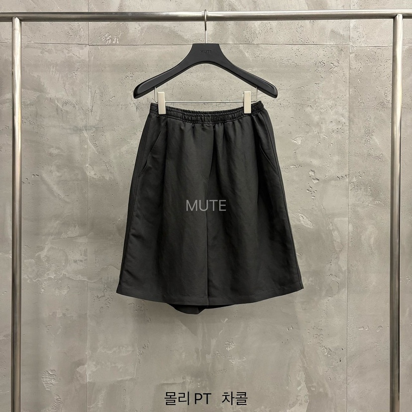MUTE-P韓國代購女裝新款熱賣休閑人氣職業26春夏推薦短褲MUTE短褲圖色5墨色
