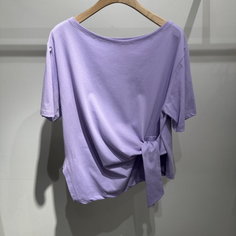 LAMINEDOR東大門實拍女裝新品熱賣職業時尚休閑推薦T恤絲帶LA MINE DORT恤圖色2