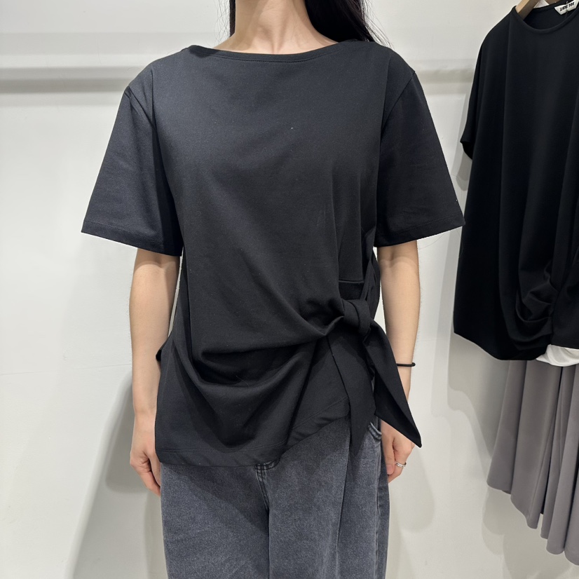 LAMINEDOR東大門實拍女裝新品熱賣職業時尚休閑推薦T恤絲帶LA MINE DORT恤圖色3