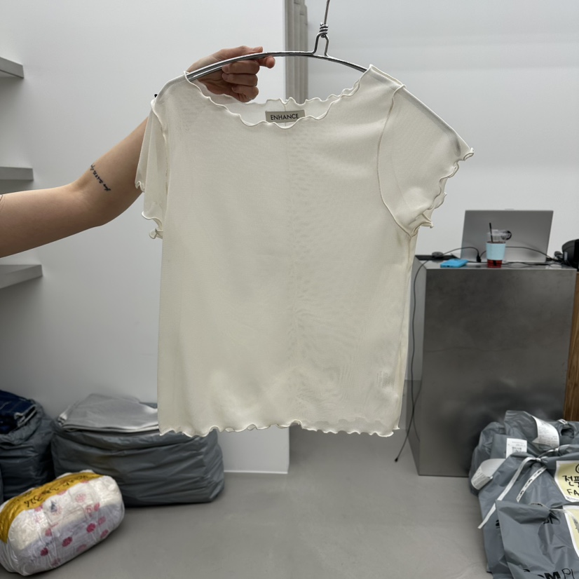 ENHANCE東大門代購女裝新品真品推薦職業休閑26春夏人氣T恤ENHANCE/HOPESMORET恤圖色2