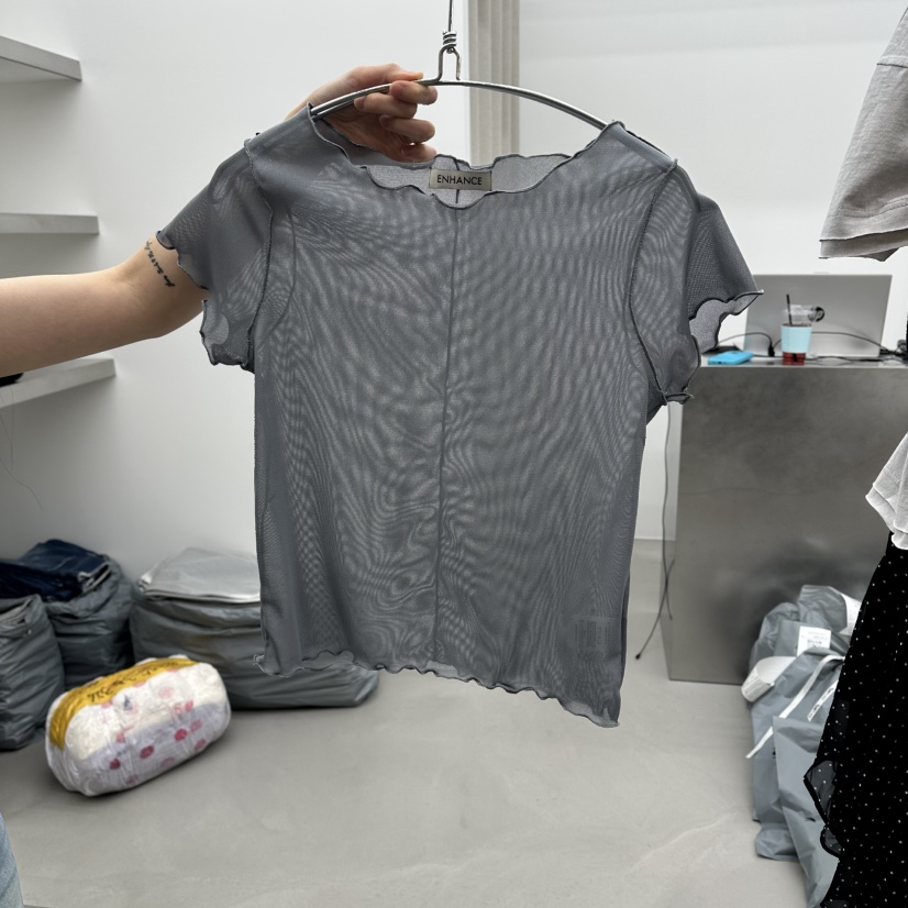 ENHANCE東大門代購女裝新品真品推薦職業休閑26春夏人氣T恤ENHANCE/HOPESMORET恤圖色3