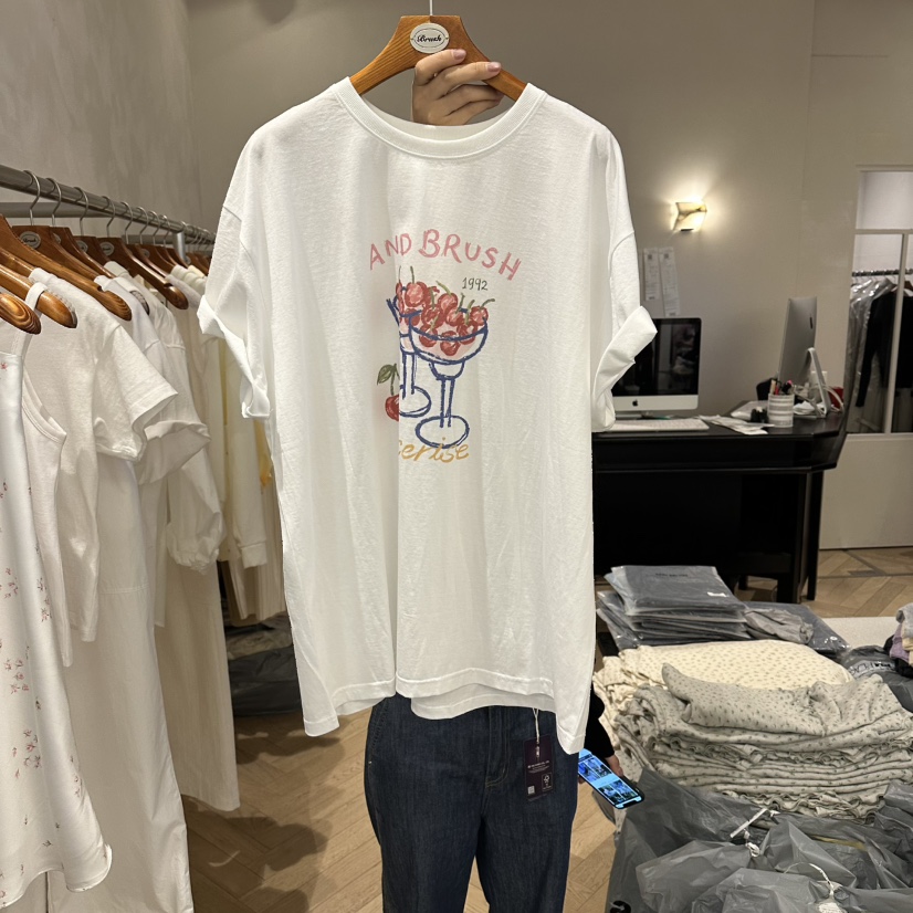 BRUSH-P/MULETTE東大門直郵女士新款26春夏真品休閑T恤BRUSH-P/MULETTET恤圖色1
