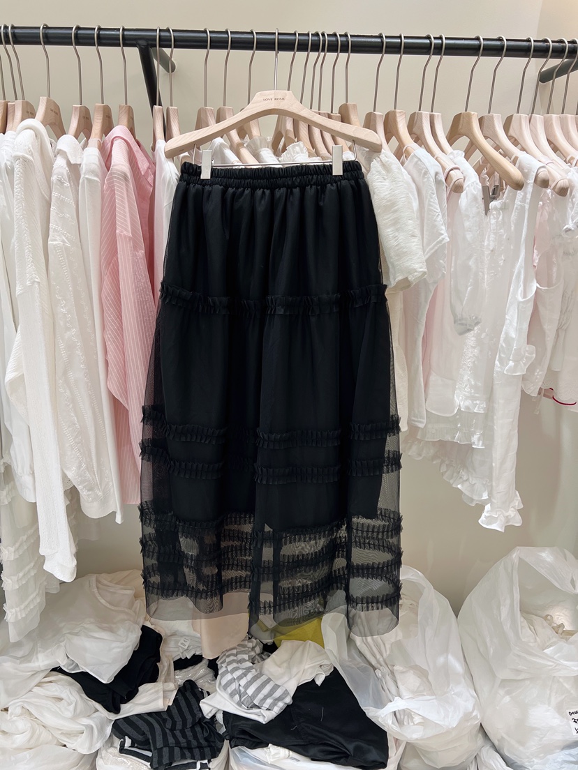 LOVE ROSIE韓國東大門代購女士新款時尚人氣長裙荷葉邊多層LOVE ROSIE長裙圖色2