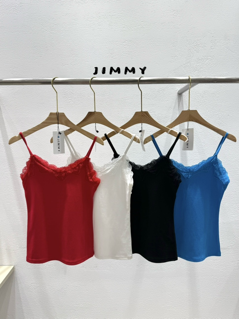 JIMMY韓國代購女裝新品人氣時尚26春夏休閑熱賣吊帶背心蕾絲JIMMY/REMAKE吊帶/背心