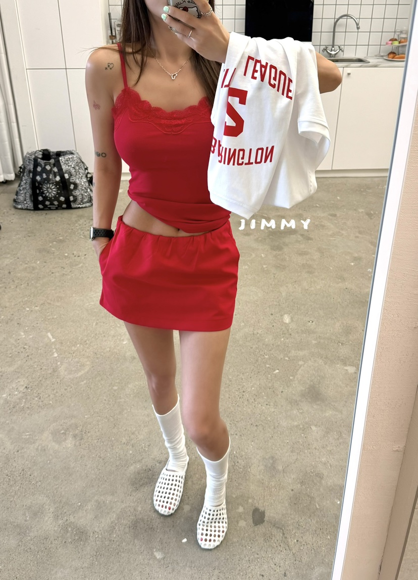 JIMMY韓國代購女裝新品人氣時尚26春夏休閑熱賣吊帶背心蕾絲JIMMY/REMAKE吊帶/背心