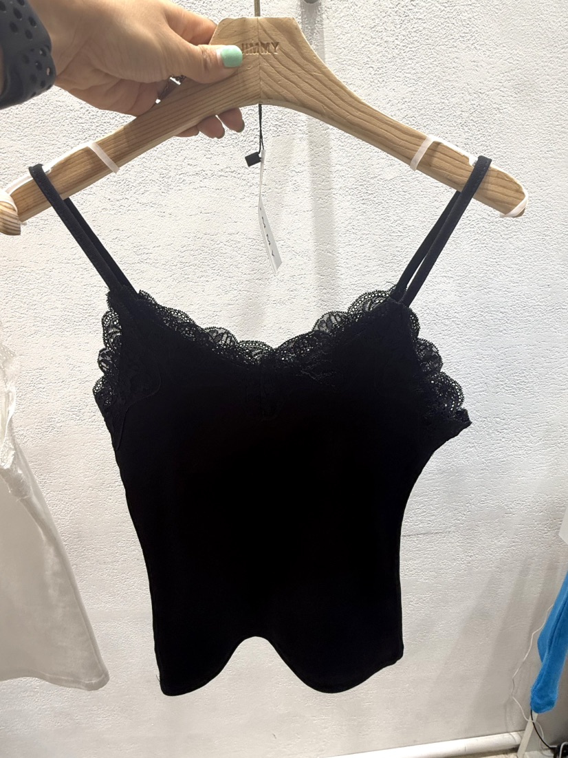 JIMMY韓國代購女裝新品人氣時尚26春夏休閑熱賣吊帶背心蕾絲JIMMY/REMAKE吊帶/背心圖色2