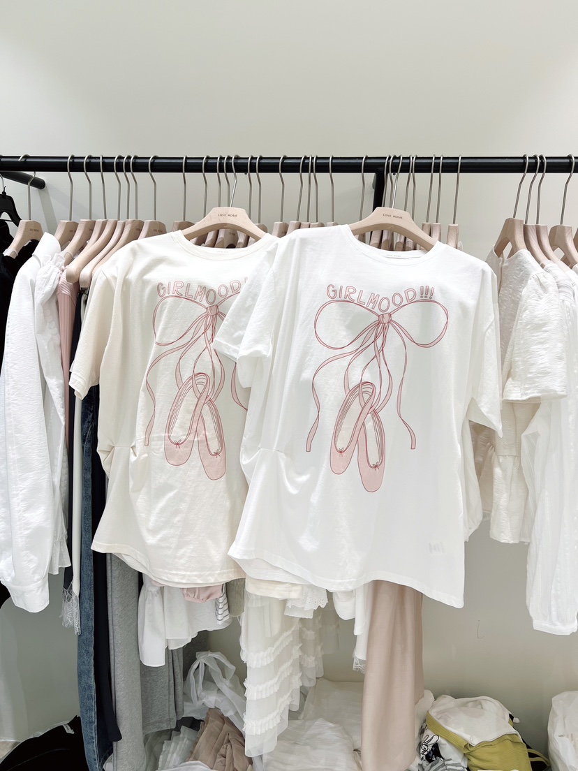 LOVE ROSIE韓國直郵女裝新款時尚休閑推薦熱賣26春夏T恤絲帶LOVE ROSIET恤