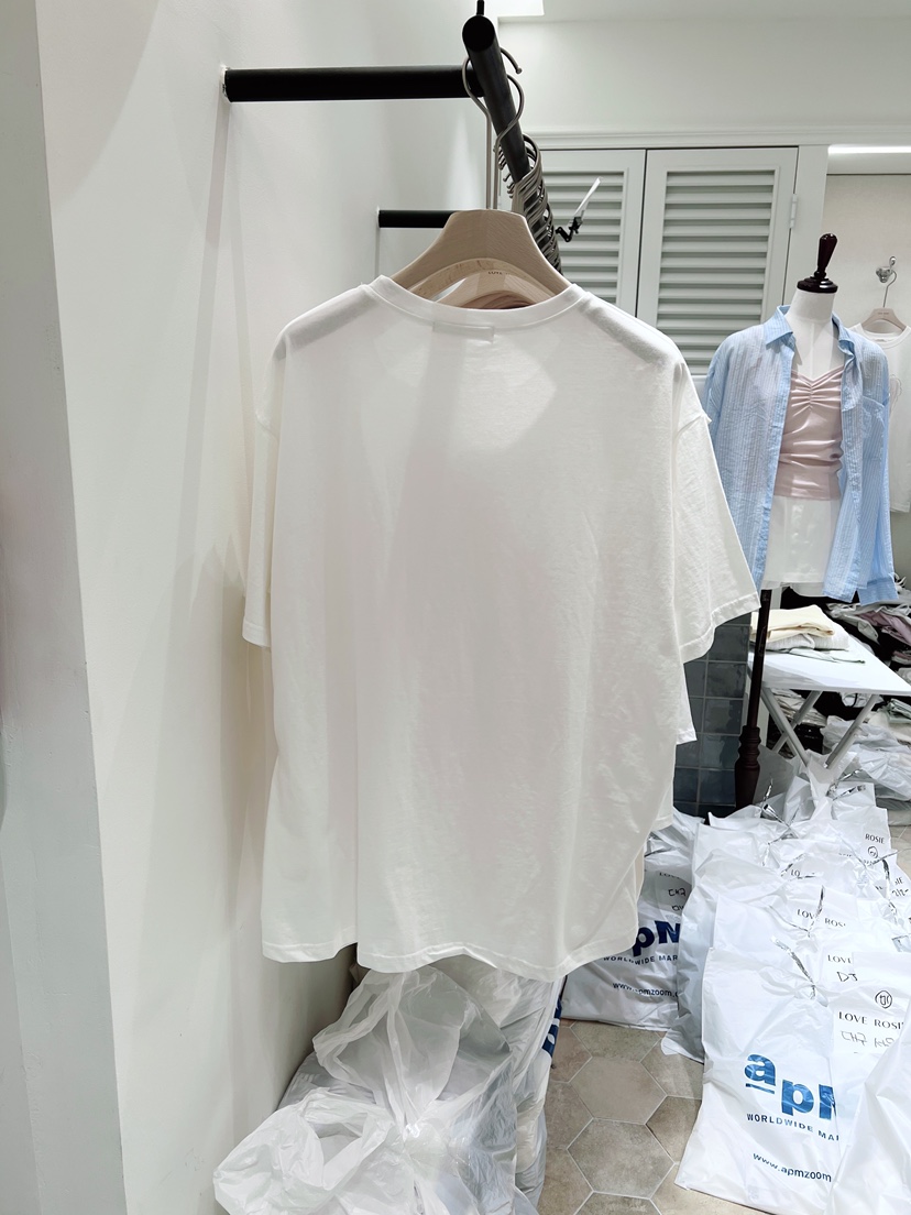 LOVE ROSIE韓國直郵女裝新款時尚休閑推薦熱賣26春夏T恤絲帶LOVE ROSIET恤