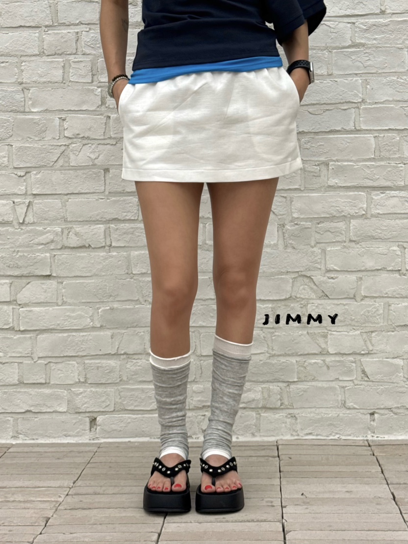 JIMMY韓國直郵實拍女裝新品熱賣時尚職業推薦人氣休閑短裙JIMMY/REMAKE短裙