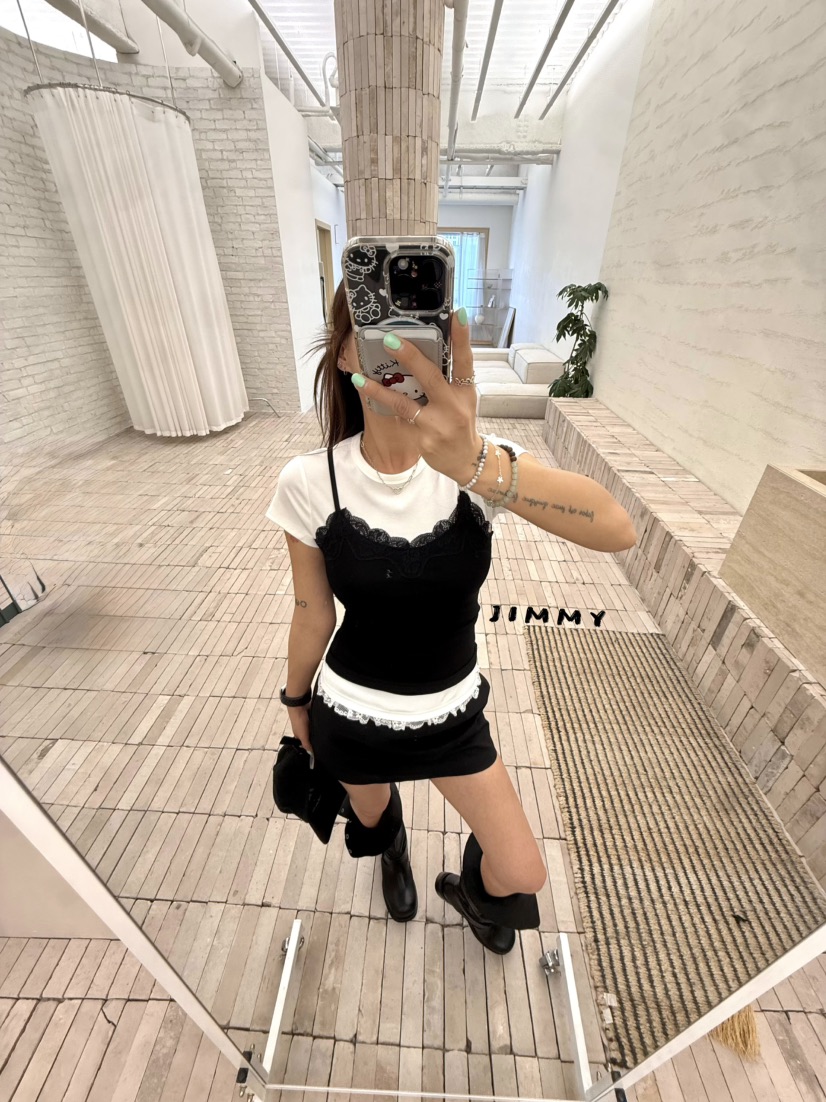 JIMMY韓國直郵實拍女裝新品熱賣時尚職業推薦人氣休閑短裙JIMMY/REMAKE短裙