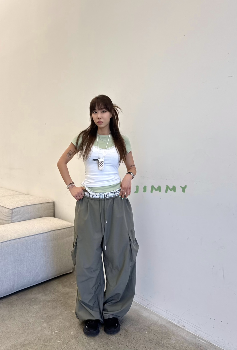 JIMMY韓國直郵女裝新品休閑熱賣人氣推薦26春夏時尚T恤蕾絲JIMMY/REMAKET恤