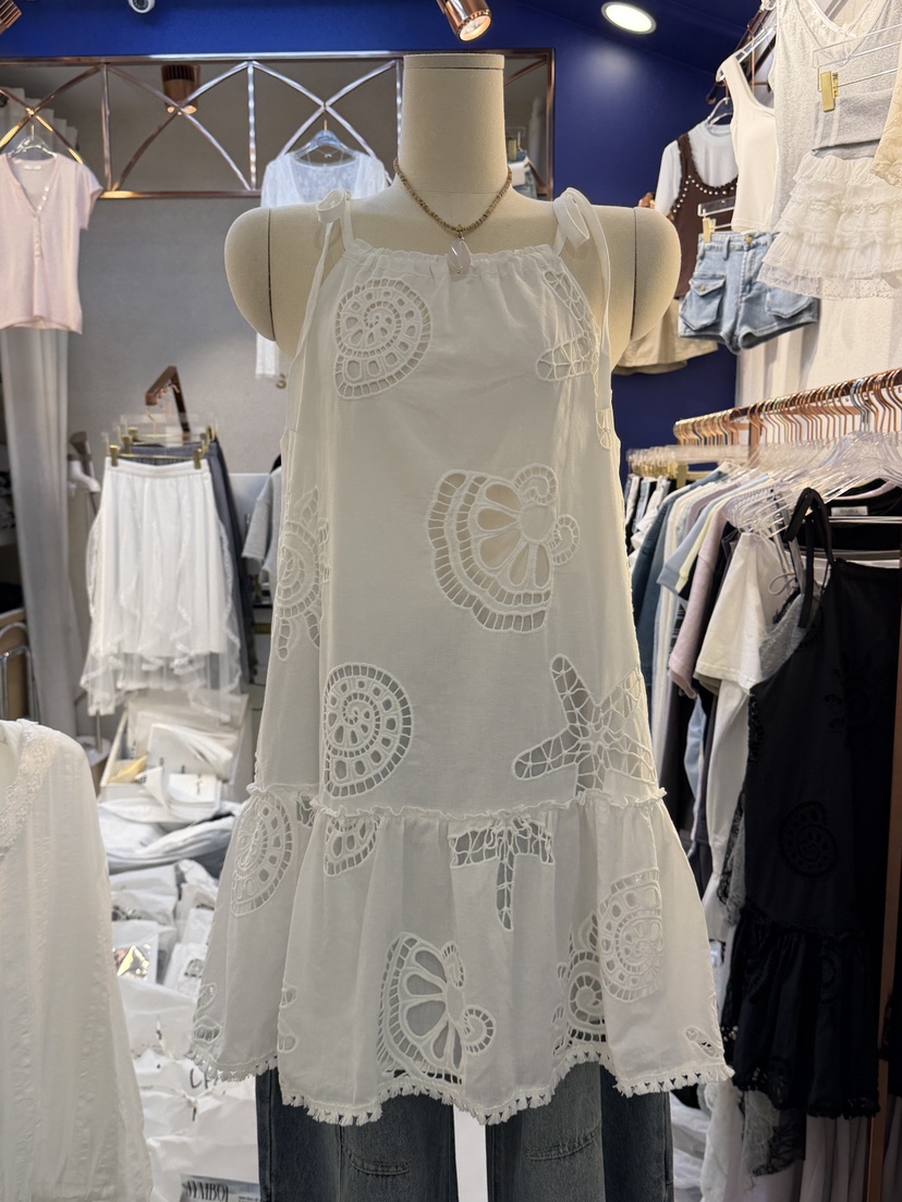 SYMBOL韓國直郵女士新款熱賣26春夏推薦職業休閑連衣裙刺繡SYMBOL連衣裙圖色1