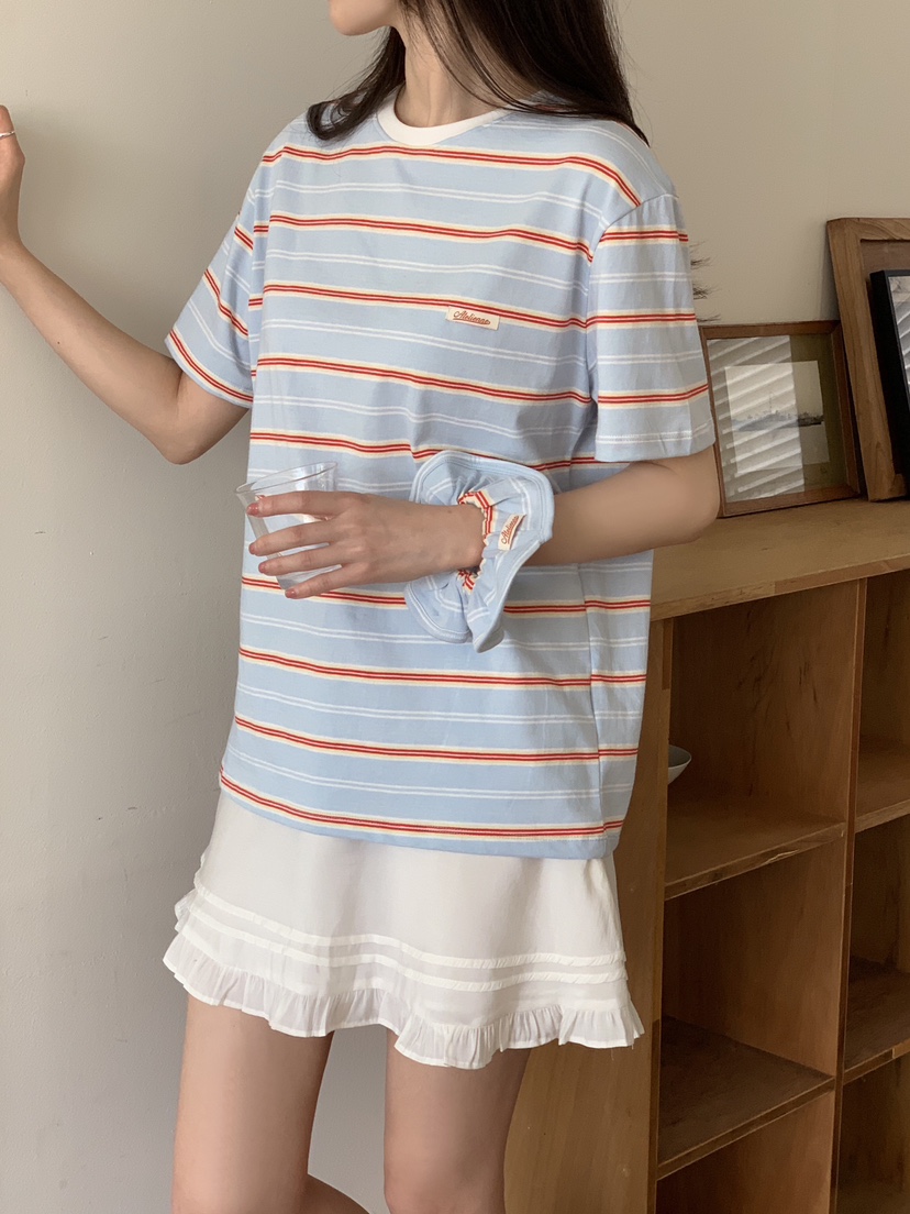 FORMSTUDIO/ATELIENNE韓國直郵女裝新款26春夏人氣T恤條紋FORMSTUDIO/ATELIENNET恤