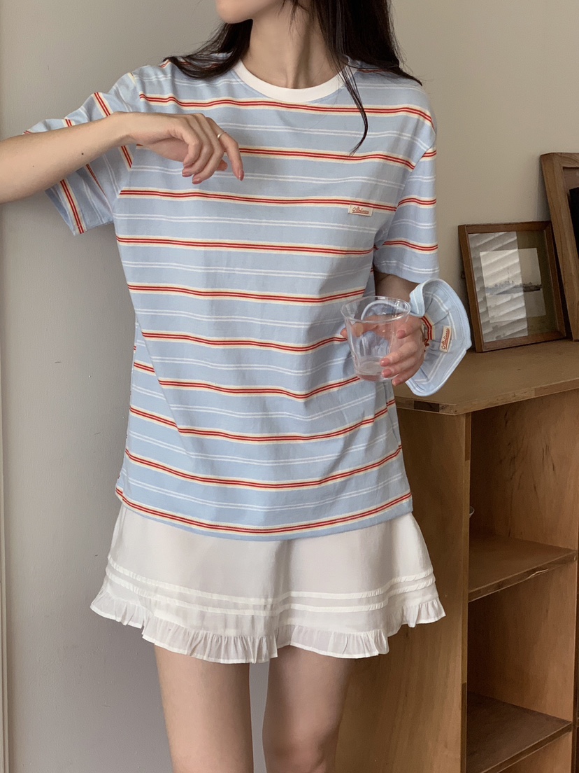 FORMSTUDIO/ATELIENNE韓國直郵女裝新款26春夏人氣T恤條紋FORMSTUDIO/ATELIENNET恤