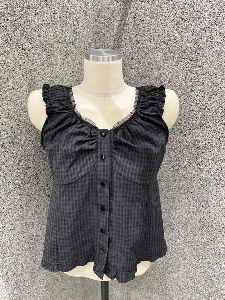 UNA/THE MAY韓國代購女士新款26春夏職業襯衫蕾絲衫雙面THEMAY/UNA襯衫/蕾絲衫圖色1