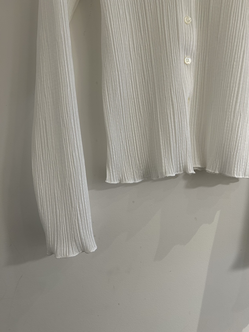 NOTICE韓國直郵女裝新款26春夏休閑熱賣襯衫蕾絲衫褶裥開衫NOTICE襯衫/蕾絲衫