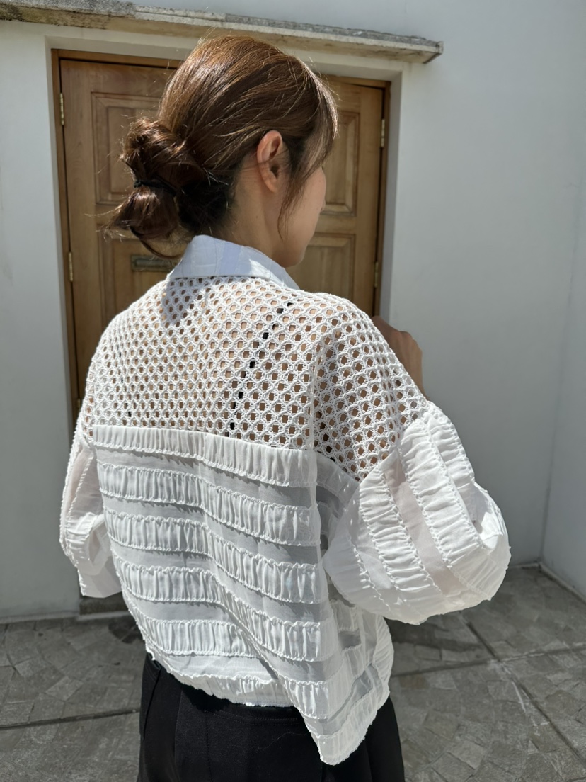 CLASSY-O韓國直郵實拍女士新款人氣職業休閑襯衫蕾絲衫透明CLASSY-O襯衫/蕾絲衫