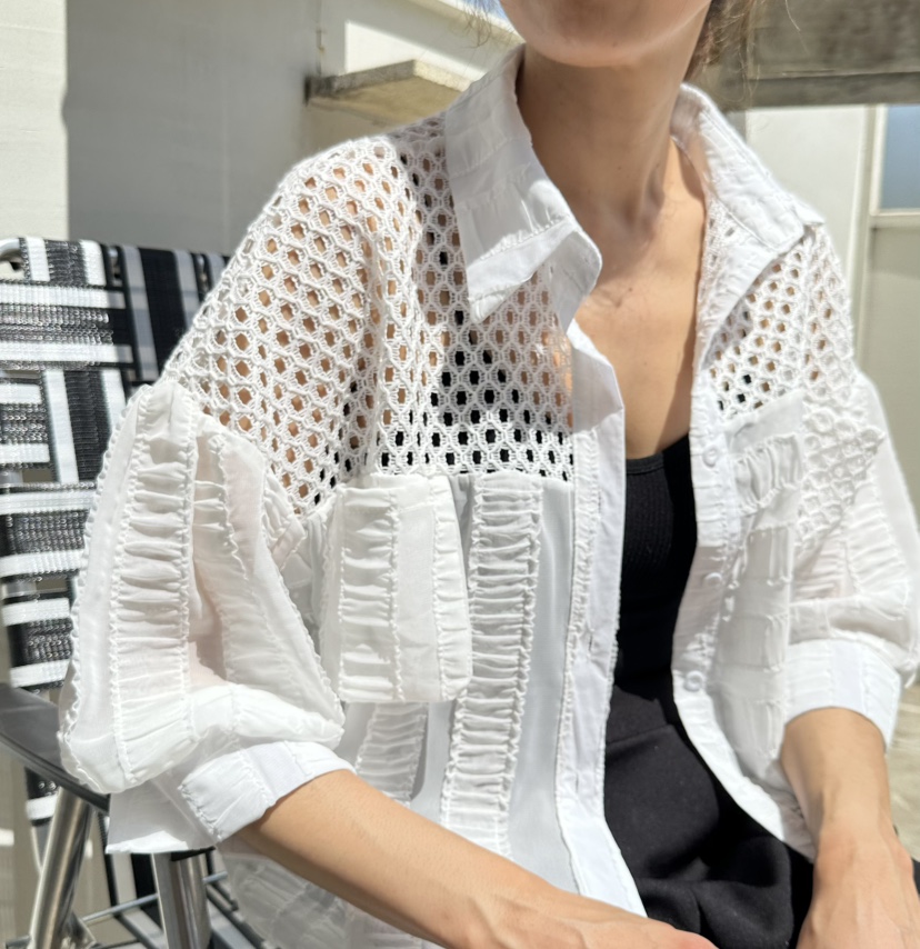 CLASSY-O韓國直郵實拍女士新款人氣職業休閑襯衫蕾絲衫透明CLASSY-O襯衫/蕾絲衫